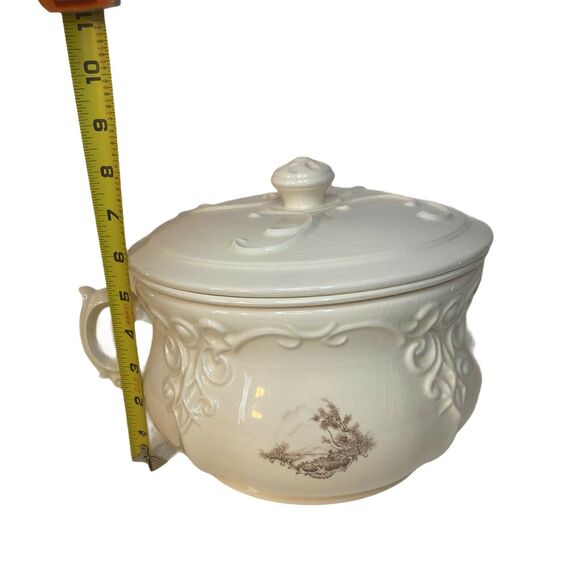 Arnel's FISHERMAN 3pc Chamber Pot 1976 Bowl with Splash Cover & Lid Vintage - Picture 12 of 12